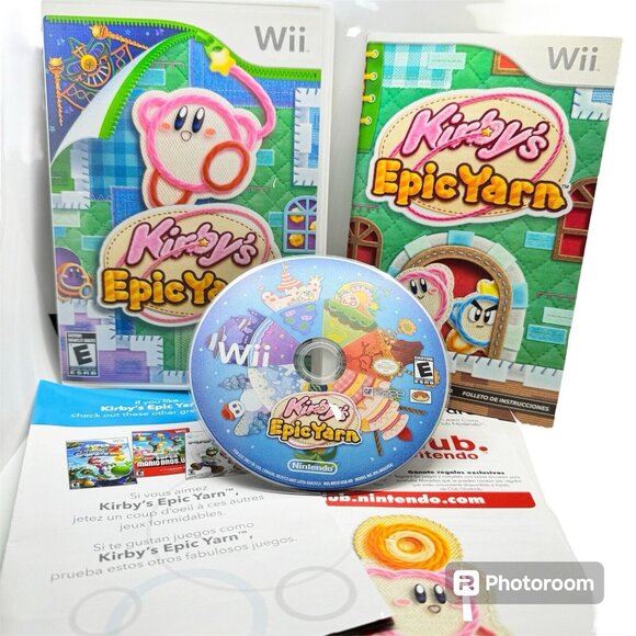 Kirby's Epic Yarn Nintendo Wii, 2010 CIB Complete In Box Manual - Picture 2 of 7